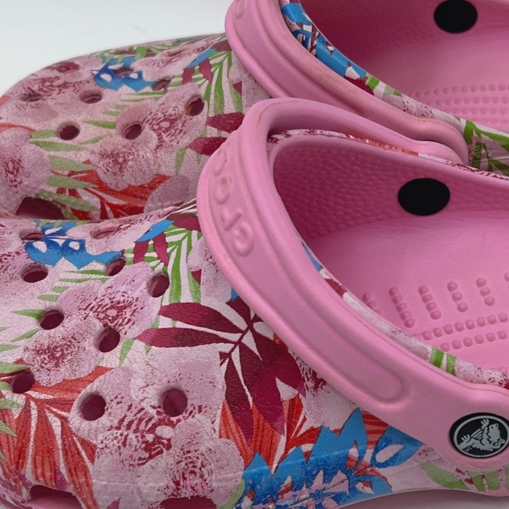 Crocs Classic Graphic Print Tropical Womens 7 Mens 5 Y2K Garden Girl Beachcore - Picture 8 of 11